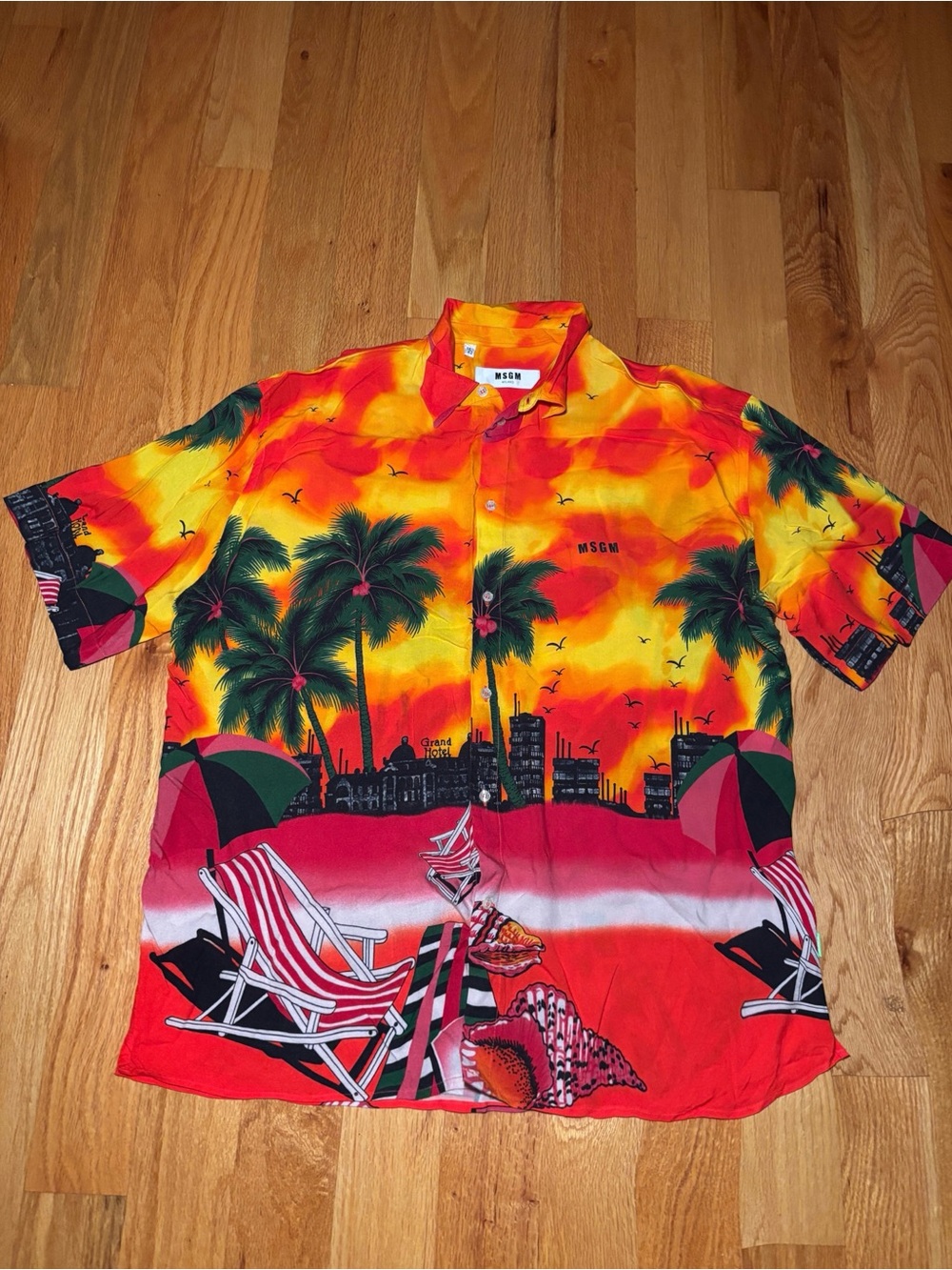 MSGM Viscose Grand Hotel Button Down
